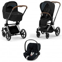 Детская коляска 3 в 1 Cybex Priam IV Sepia Black / Chrome Brown