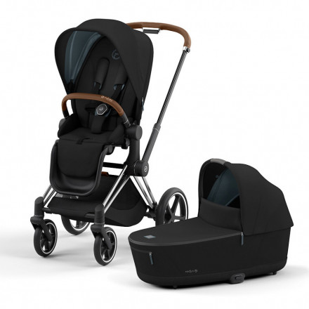 Детская коляска 3 в 1 Cybex Priam IV Sepia Black / Chrome Brown