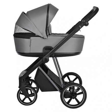 Детская коляска 4 в 1 Roan Sol Lux Cloud Grey/Nikiel/руч.Черный