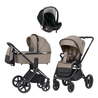 Детская коляска 3 в 1 Carrello Ultimo/P Pearl Beige/Black Chrome
