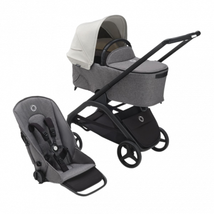 Детская коляска 2 в 1 Bugaboo Dragonfly Misty white/Grey melange/Black