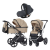 Детская коляска 3 в 1 Carrello Aurora Paper Beige/Chrome
