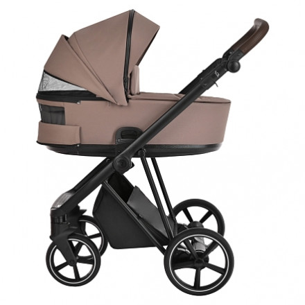 Детская коляска 4 в 1 Roan Sol Cocoa/Black/руч.Тем.Коричневый