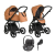 Детская коляска 4 в 1 Roan Sol Cinnamon/Black/руч.Черный