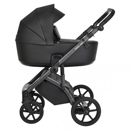 Детская коляска 2 в 1 Roan Bass Next Black/Black Экокожа
