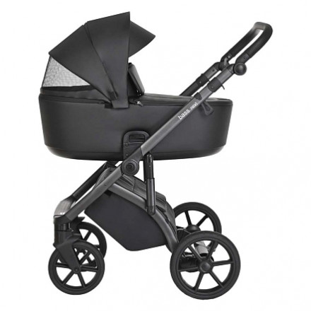Детская коляска 2 в 1 Roan Bass Next Black/Black Экокожа