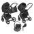 Детская коляска 4 в 1 Roan Bass Next Экокожа Black/Black/ руч.Черный