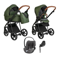 Детская коляска 4 в 1 Roan Sol Boho Green/Black/руч.Коричневый