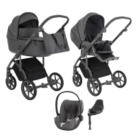 Детская коляска 4 в 1 Roan Bass Next Steel Grey/Grey/ руч.Серый