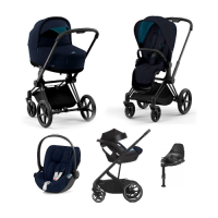 Детская коляска 5 в 1 Cybex Priam IV Midnight Blue Plus / Matt Black