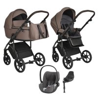 Детская коляска 4 в 1 Roan Bass Next Raisin Mood/Black/ руч.Тем.коричневый
