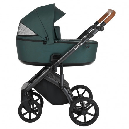 Детская коляска 3 в 1 Roan Bass Next Pacific Green/Black/ руч.Коричневый