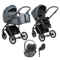 Детская коляска 4 в 1 Roan Bass Next Ocean Mood/Grey/ руч.Серый