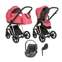Детская коляска 4 в 1 Roan Sol Luxury Viva Magenta/Gold/руч.Черный