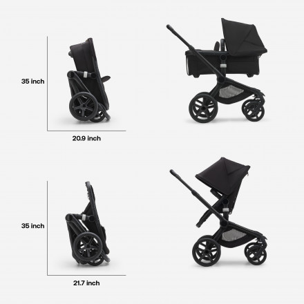Детская коляска 2 в 1 Bugaboo Fox 5 Midnight black/Black