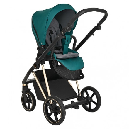 Детская коляска 4 в 1 Roan Sol Luxury Deep Laket/Gold/руч.Черный