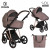 Детская коляска 4 в 1 Roan Sol Luxury Cocoa/Rose Gold/руч.Тем.Коричневый