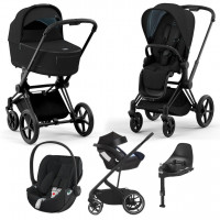 Детская коляска 5 в 1 Cybex Priam IV Onyx Black / Matt Black