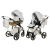 Детская коляска 2 в 1 Junama Hand Craft White+Gold