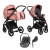 Детская коляска 4 в 1 Roan Bass Next Rosy Mood/Black/ руч.Тем.коричневый