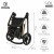 Детская коляска 3 в 1 Roan Sol Luxury True Black/Gold/руч.Черный